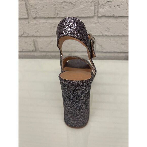 Madden Girl Cherre Shimming Women Pump Chunky Heels Size 9 - Picture 3 of 11